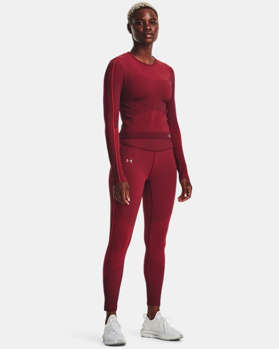 Women's UA RUSH™ Seamless Long Sleeve, Red, pdpMainDesktop image number 2